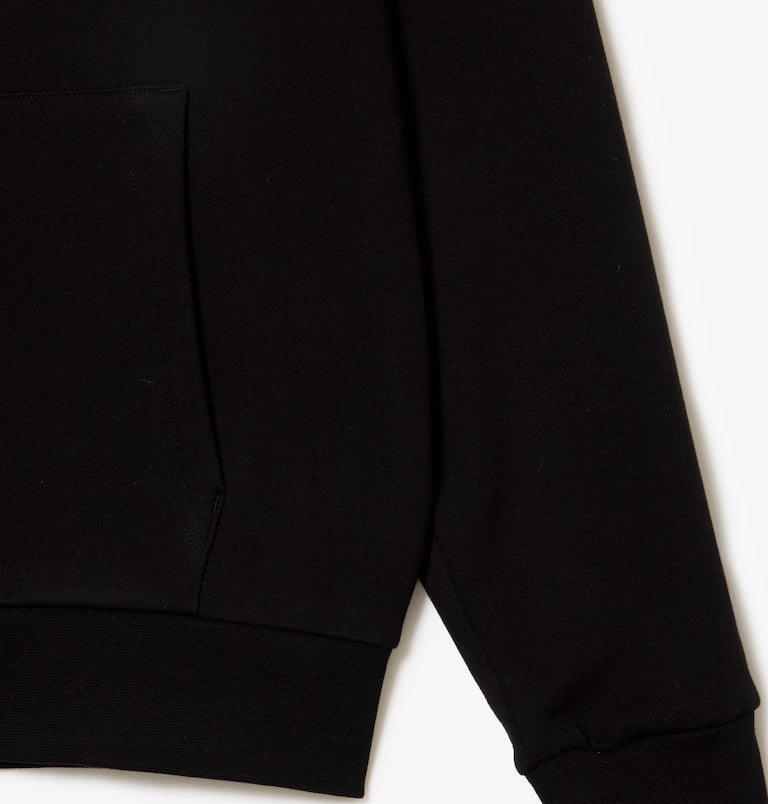 LACOSTE Lacoste Men Zip Up Fleece Hoodie — Black — 4