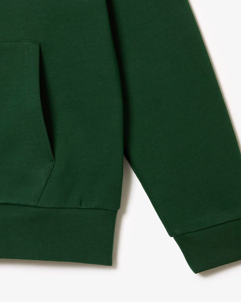 LACOSTE Lacoste Men Zip Up Fleece Hoodie — Green — 4