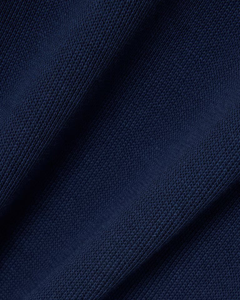 LACOSTE Zip-Up Men High Neck Interlock Sweatshirt — Navy Blue — 5