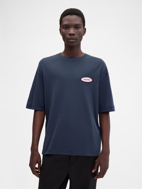 Jacquemus Stazione Logo Patch T-Shirt — Navy