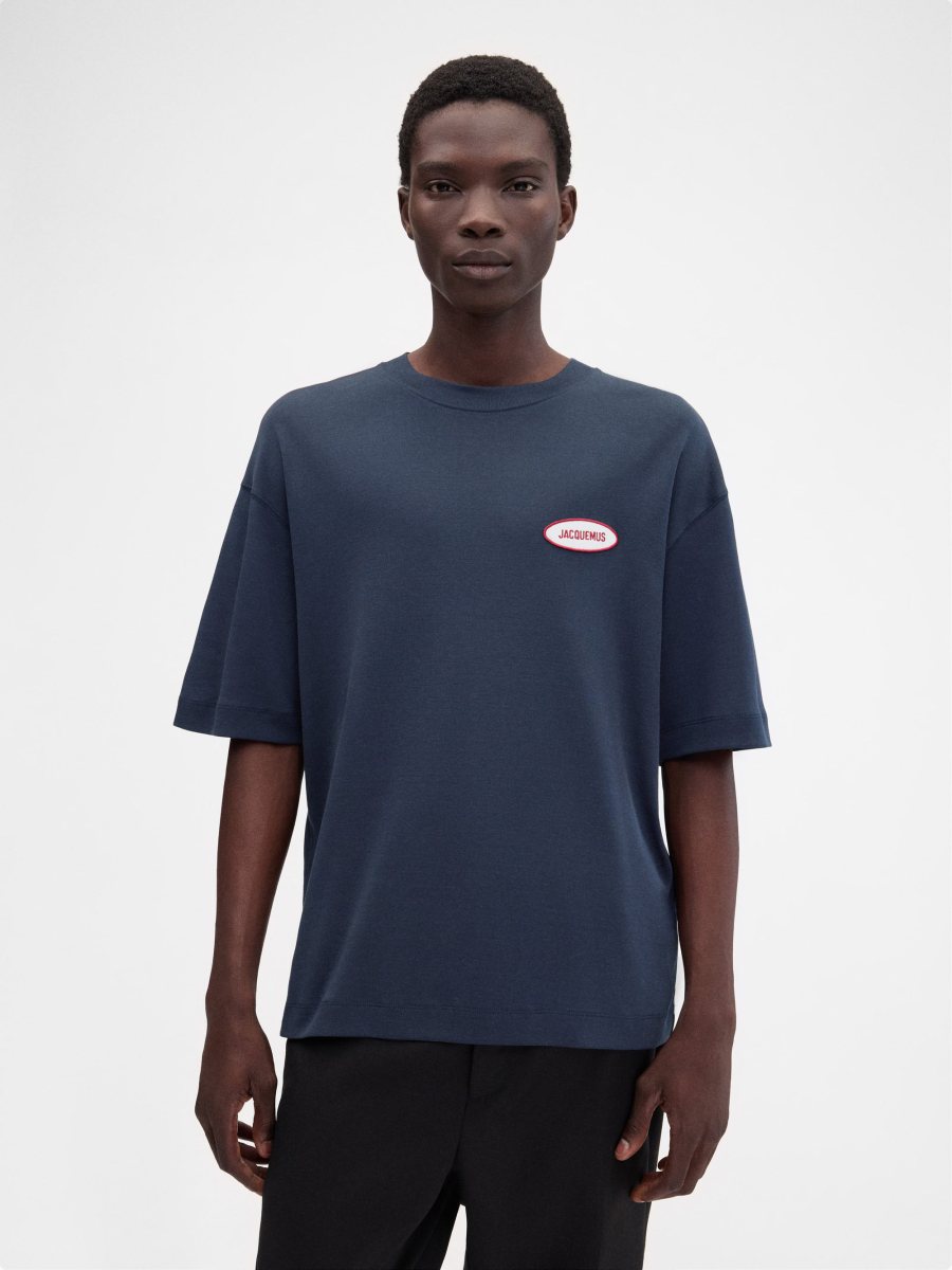 Jacquemus Stazione Logo Patch T-Shirt — Navy