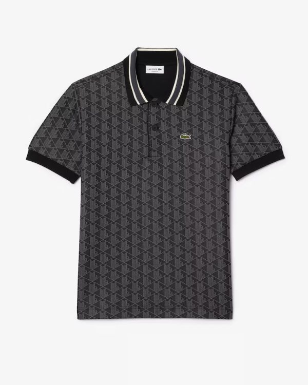 Lacoste Classic Fit Monogram Jacquard Polo Shirt