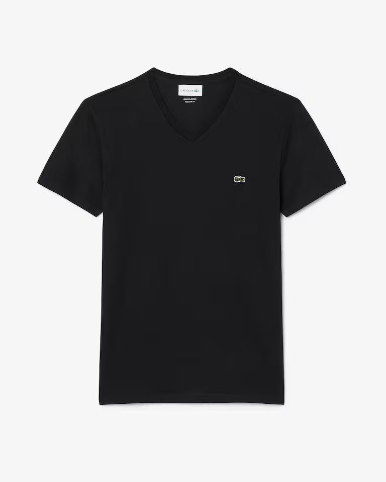 Lacoste Lightweight Cotton Pima V-Neck T-Shirt — 3