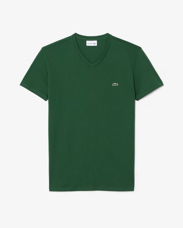 Lacoste Lightweight Cotton Pima V-Neck T-Shirt