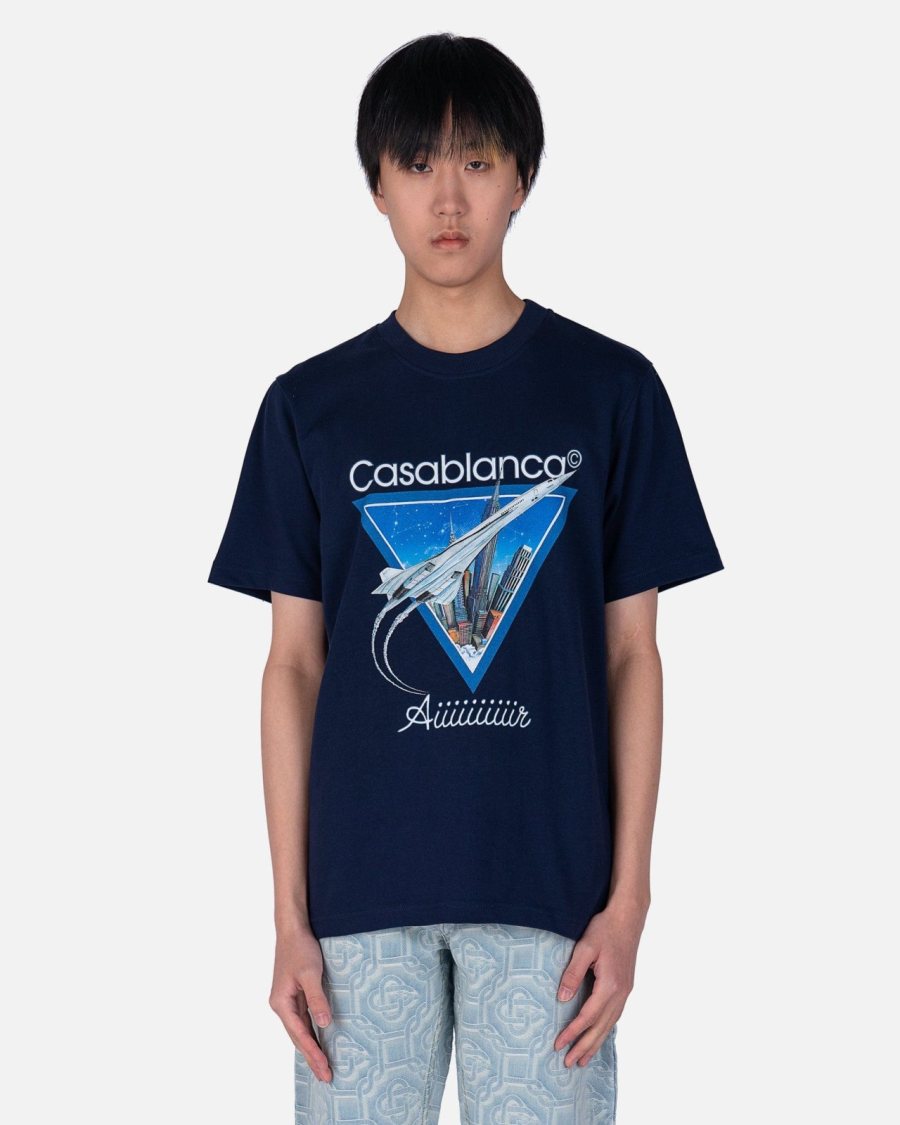 Casablanca AIIIIIR T-Shirt — Navy — 2