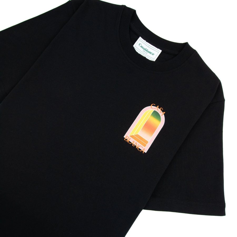 Casablanca Gradient Arch Logo Printed T-Shirt — Black — 2