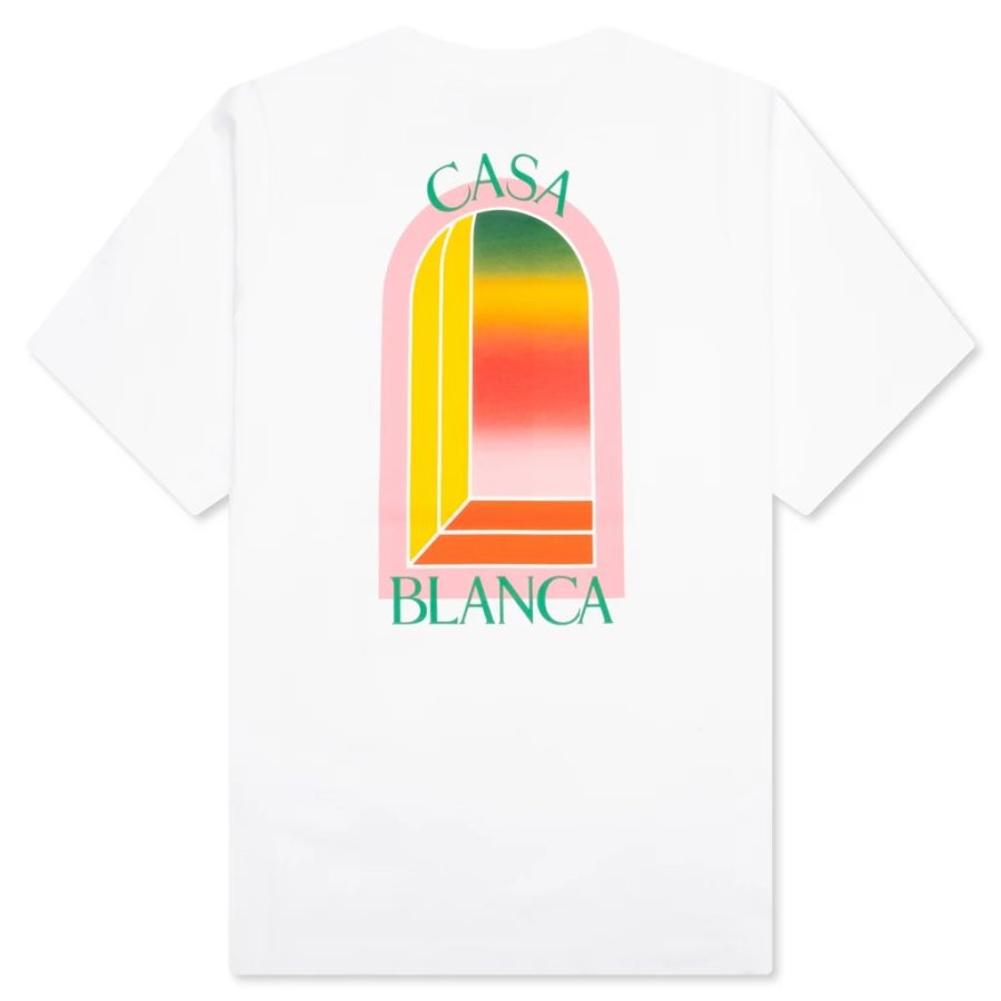 Casablanca Gradient Arch Logo T-Shirt — White — 2