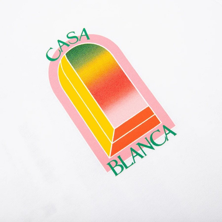 Casablanca Gradient Arch Logo T-Shirt — White — 3