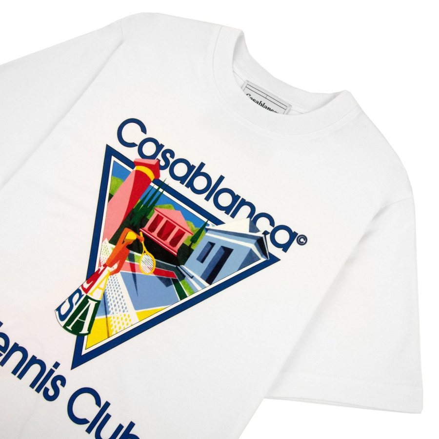 Casablanca Joueuse Organic Cotton T-Shirt — White — 2