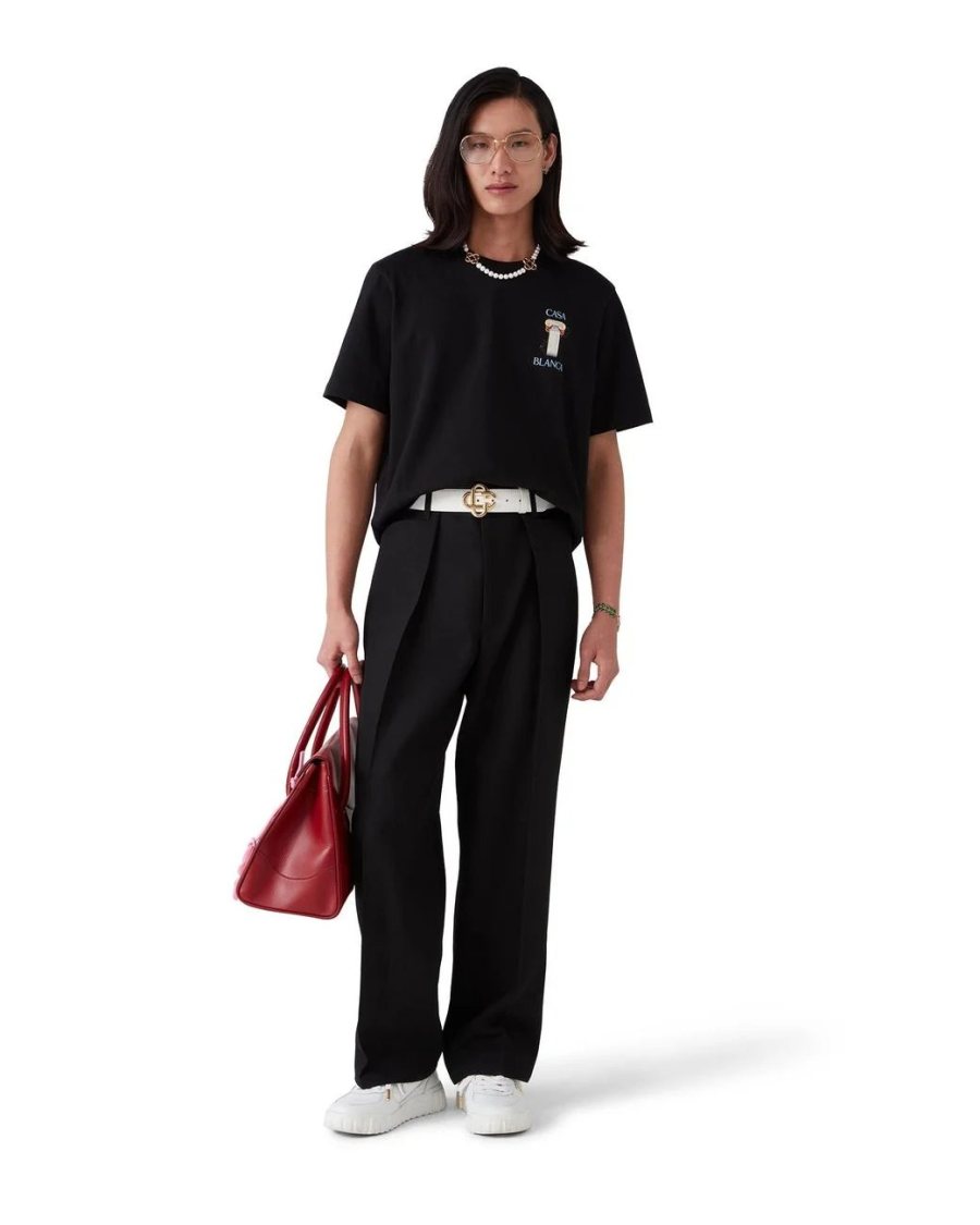 Casablanca La Colonne T-Shirt — Black — 2