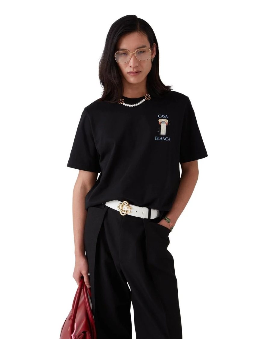 Casablanca La Colonne T-Shirt — Black — 3