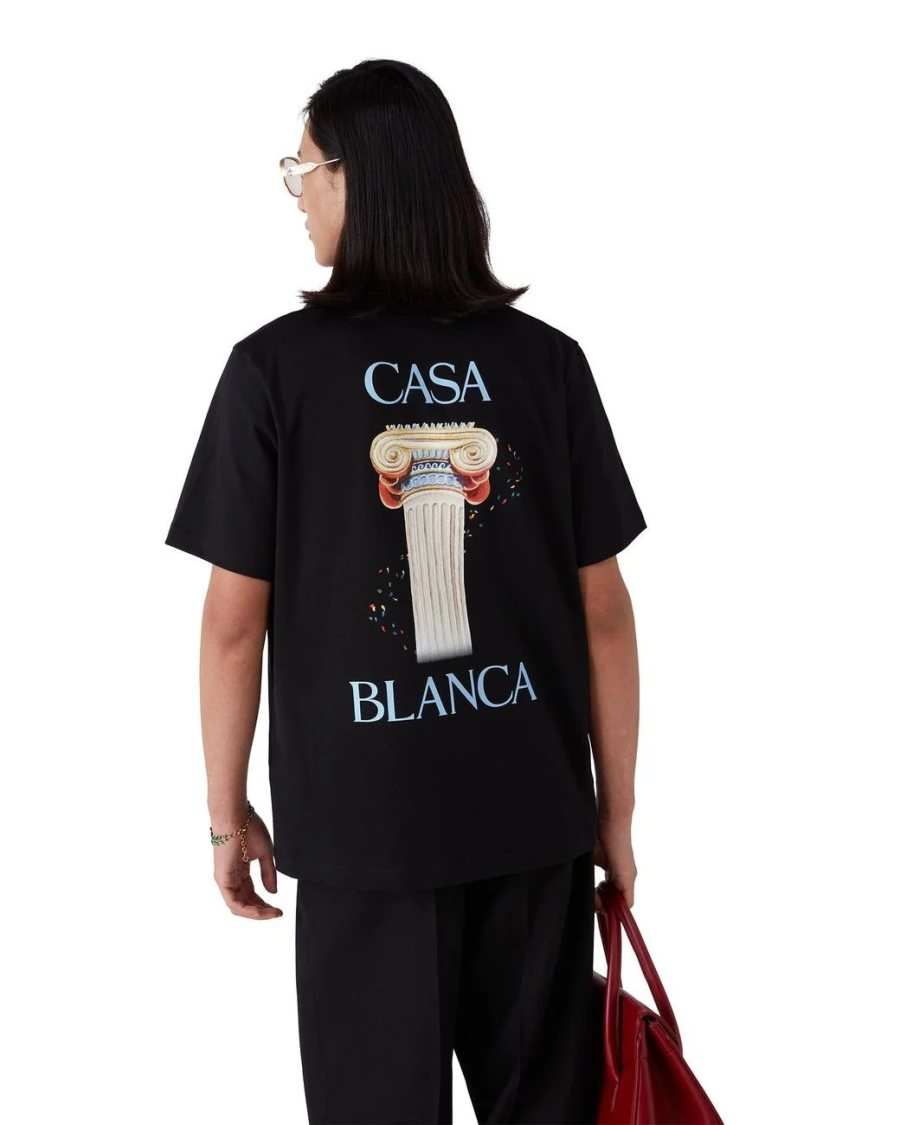 Casablanca La Colonne T-Shirt — Black — 5