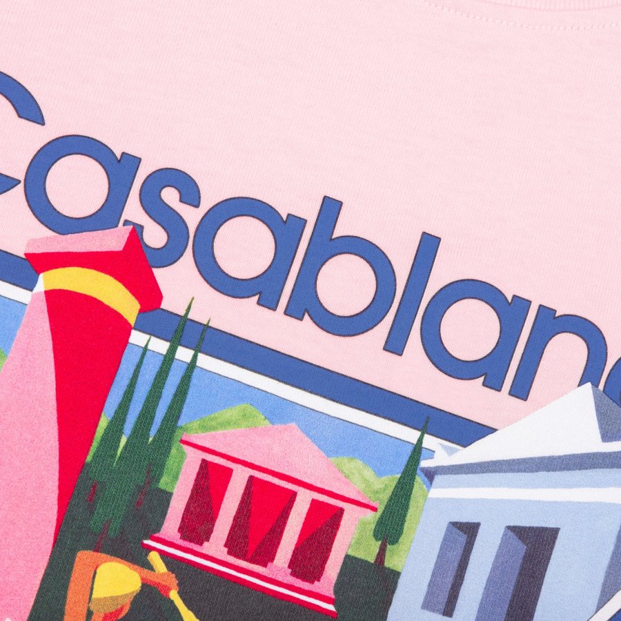Casablanca La Joueuse Jersey T-Shirt — Pink — 3