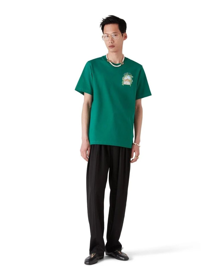 Casablanca L'Arche De Tennis T-Shirt — Green — 2