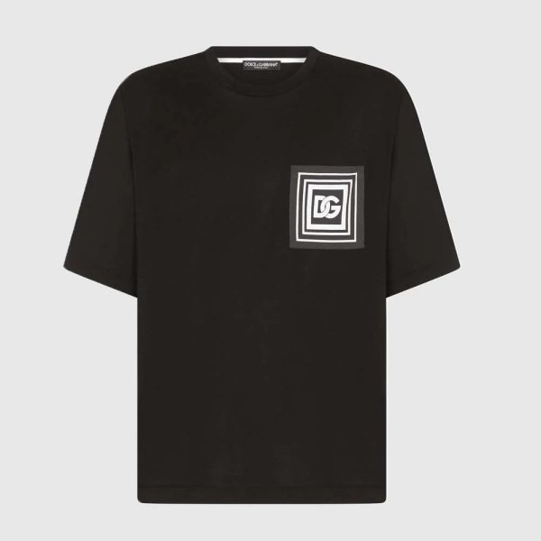 Dolce & Gabbana Oversized Graphic T-Shirt — Black