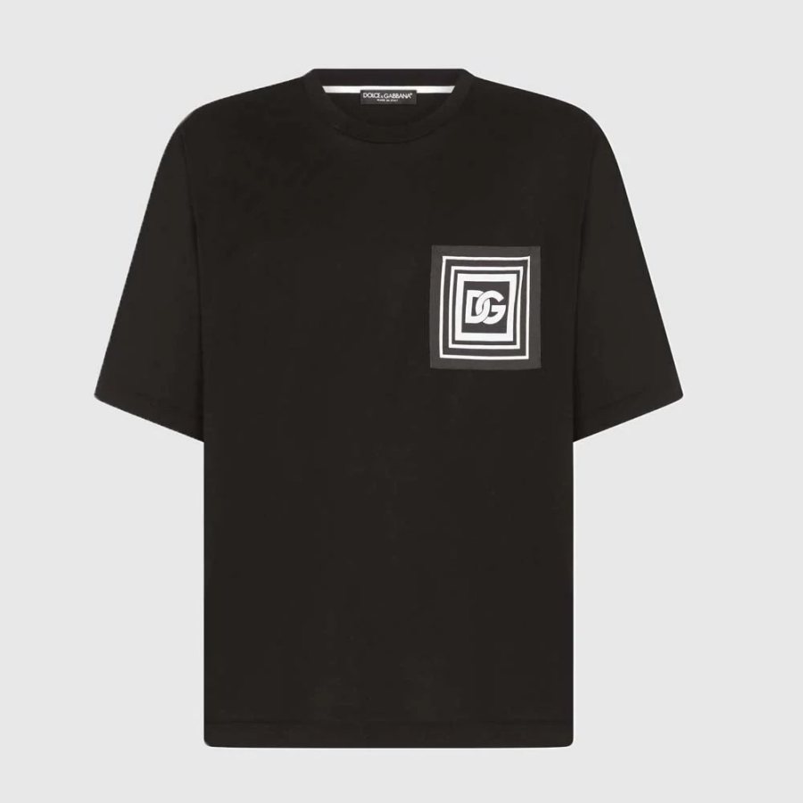 Dolce & Gabbana Oversized Graphic T-Shirt — Black