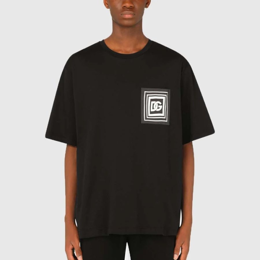 Dolce & Gabbana Oversized Graphic T-Shirt — Black — 3