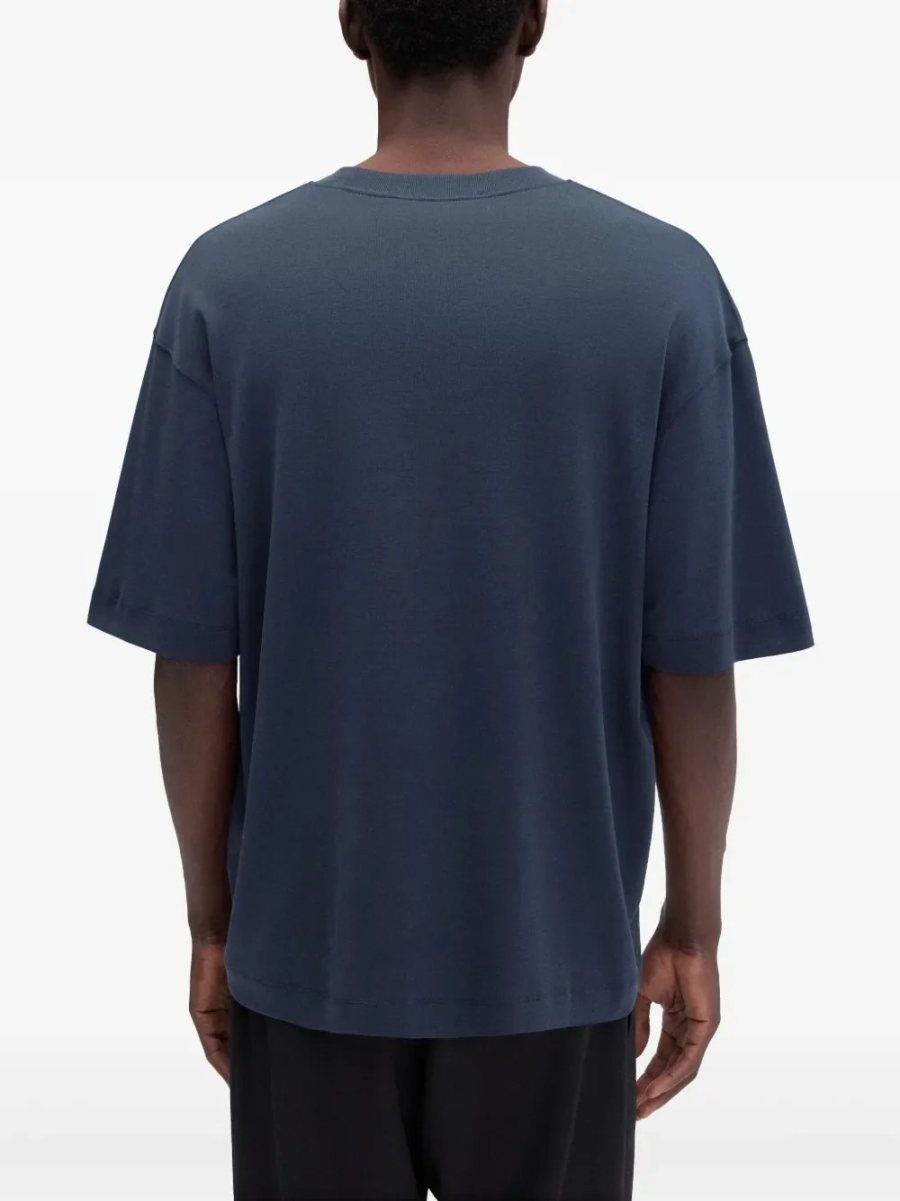 Jacquemus Stazione Logo Patch T-Shirt — Navy — 3
