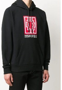 Marcelo Burlon Logo Sweatshirt, Black — 2