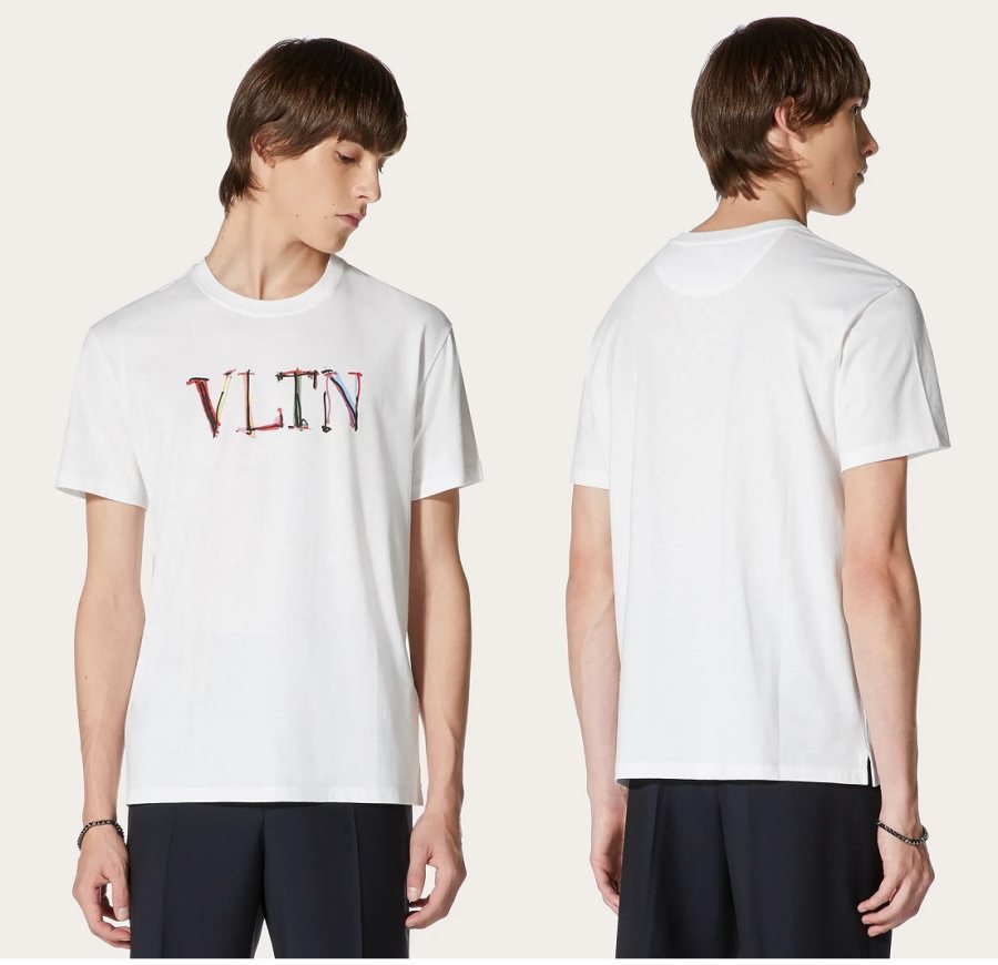 Valentino VLTN T-Shirt, White — VV3MG10V74634U — 4
