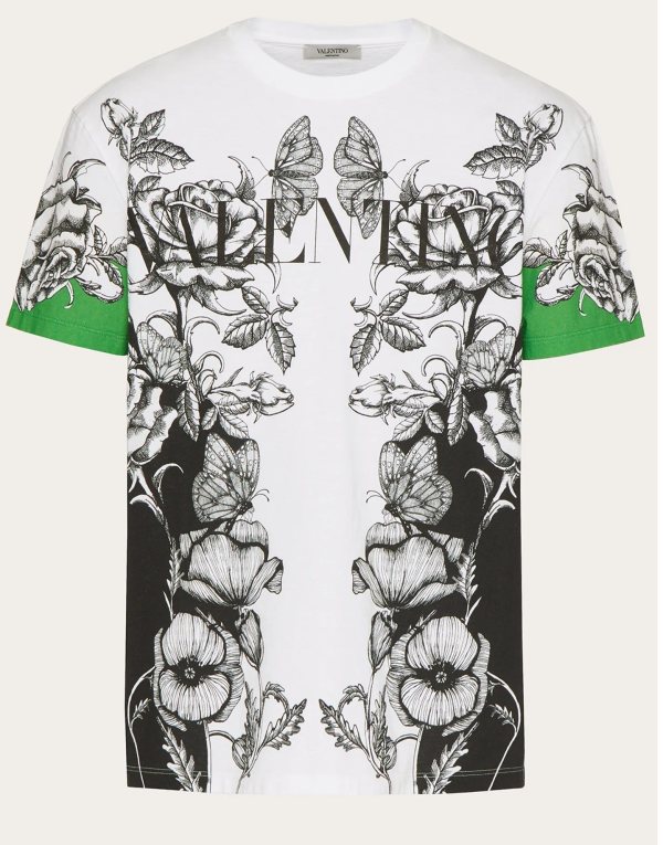 Valentino Print T-Shirt — WV3MG10V7LLU23