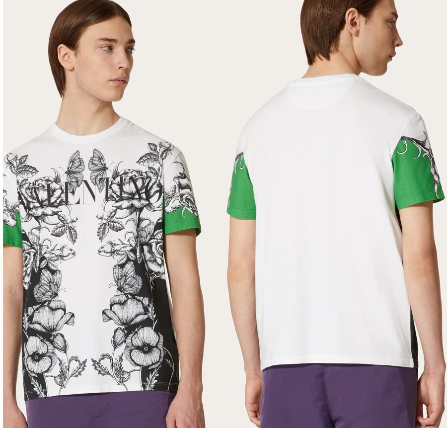 Valentino Print T-Shirt — WV3MG10V7LLU23