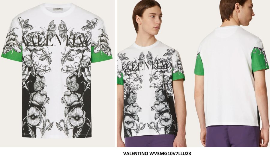 Valentino Print T-Shirt — WV3MG10V7LLU23