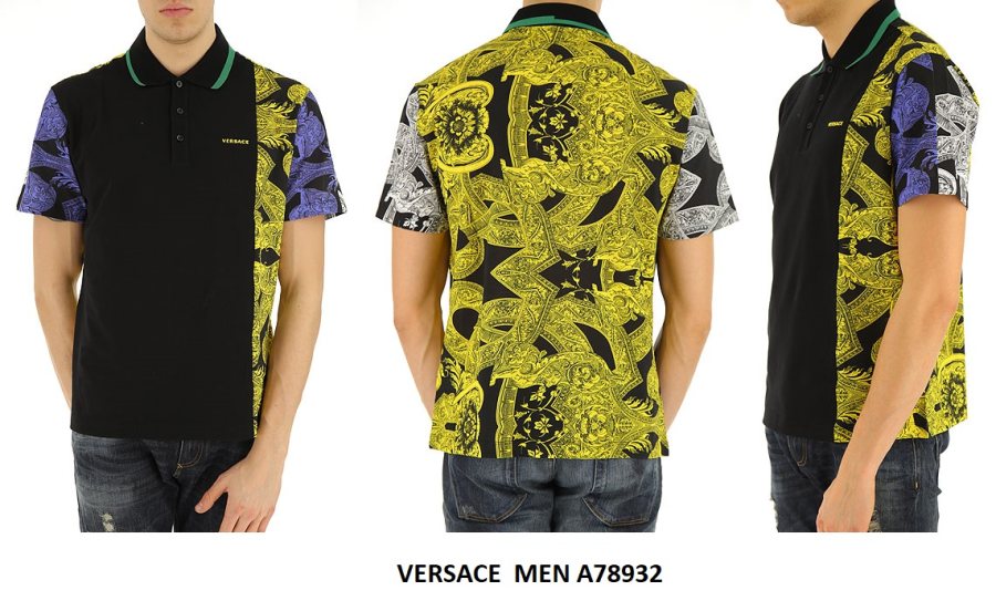Versace Baroque Sleeve Poloshirt — A78932