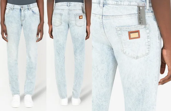 Dolce & Gabbana 5-Pocket Jeansshorts — Light Wash