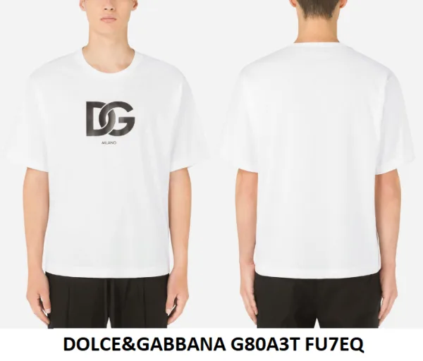 Dolce & Gabbana Colorblock T-Shirt — White/Grey