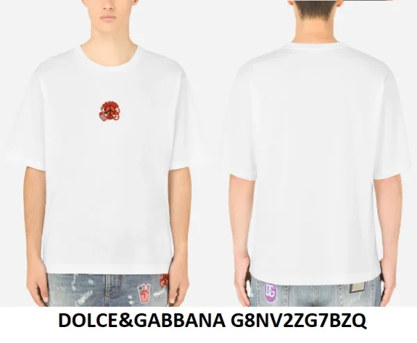 Dolce & Gabbana Logo Patch T-Shirt — White